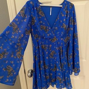 Free People Floral long-sleeve dress